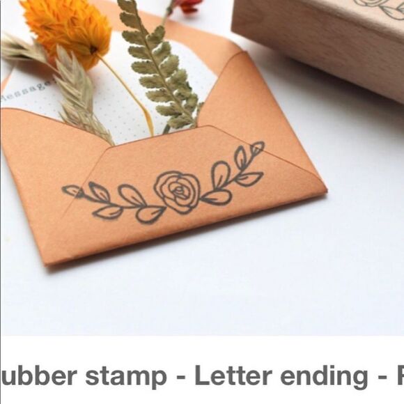 Rubber stamp Nikkidotti brand roses or heart design - Picture 1 of 7